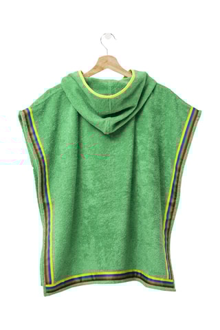 Poncho con cappuccio - Verde
