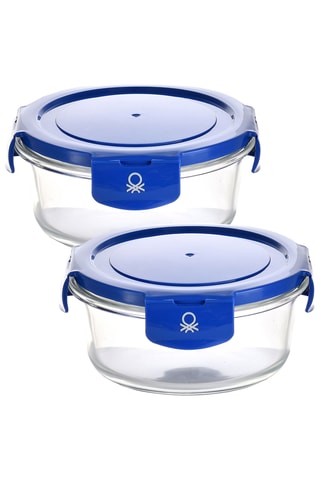 2 contenitori salvafreschezza in vetro borosilicato - 57 cl