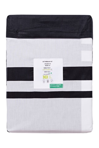 Parure copripiumino in cotone 79 fili/cm² - Nero e bianco