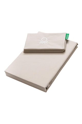 Parure copripiumino in cotone 79 fili/cm² - Beige