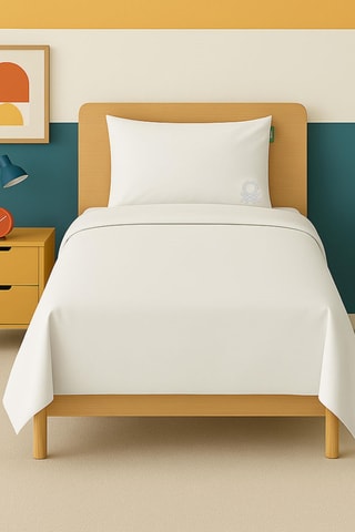 Parure copripiumino in cotone 79 fili/cm² - Bianco