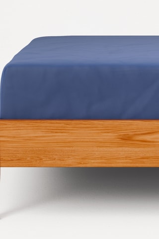 Parure lenzuola in cotone 57 fili/cm² - Blu