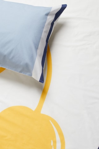 Parure lenzuola in cotone 57 fili/cm² - Blu