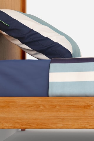 Parure lenzuola in cotone 57 fili/cm² - Blu