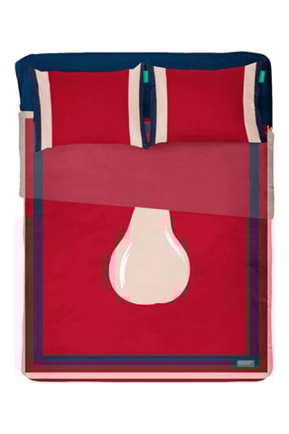 Parure lenzuola in cotone 57 fili/cm² - Rosso