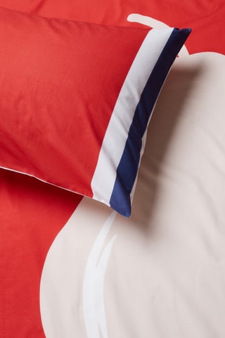 Parure lenzuola in cotone 57 fili/cm² - Rosso