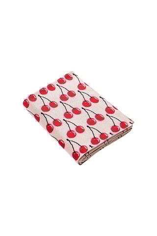 Plaid - Crema e rosso - 140 x 190 cm