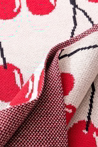 Plaid - Crema e rosso - 140 x 190 cm