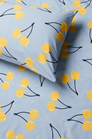 Parure lenzuola in cotone 57 fili/cm² - Blu