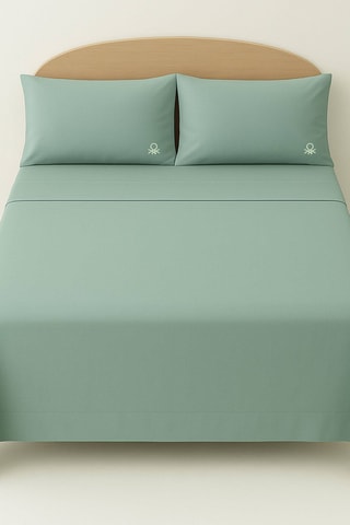 Parure lenzuola in cotone 71 fili/cm² - Verde
