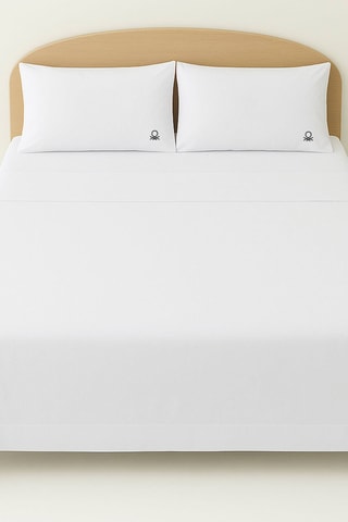 Parure lenzuola in cotone 71 fili/cm² - Bianco