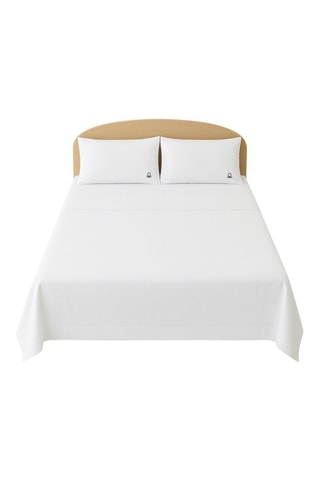 Parure lenzuola in cotone 71 fili/cm² - Bianco