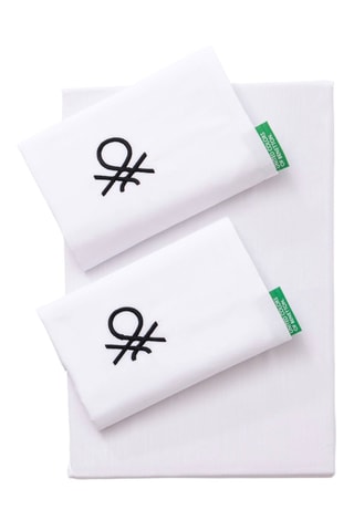 Parure lenzuola in cotone 71 fili/cm² - Bianco