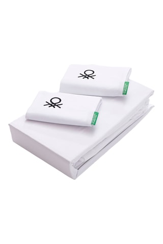 Parure lenzuola in cotone 71 fili/cm² - Bianco