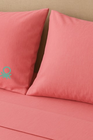 Parure lenzuola in cotone 71 fili/cm² - Rosa