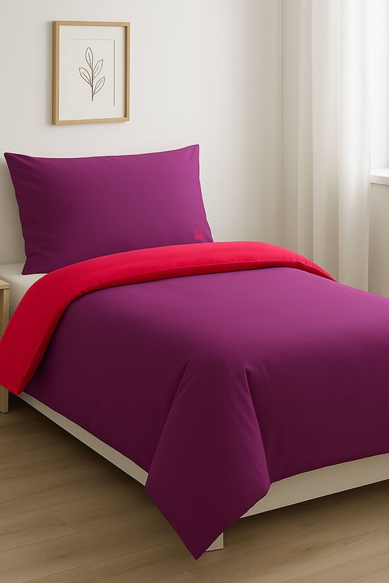 Benetton Rosa/Violeta Juego De Nórdico - Y