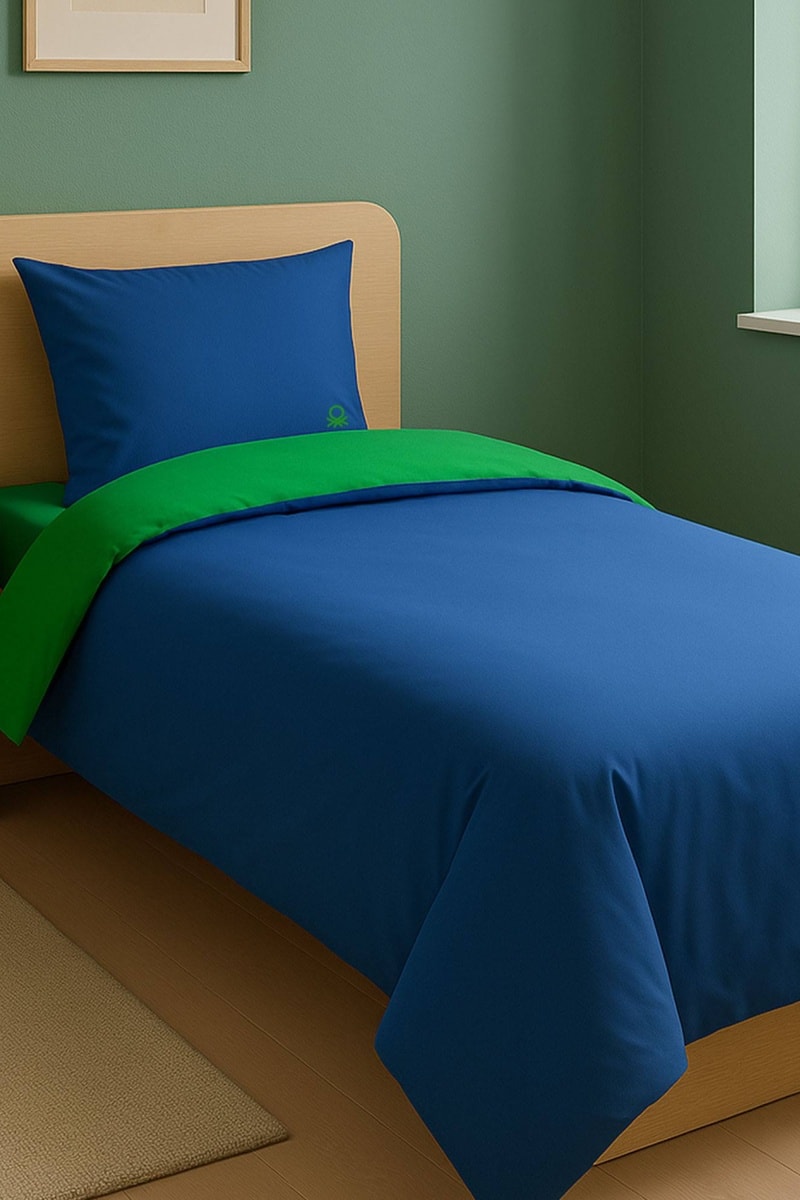 Benetton Verde/Azul Juego De Nórdico - Y