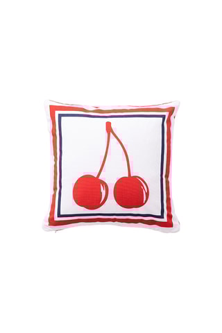 Cuscino - Bianco e rosso - 40 x 40 cm