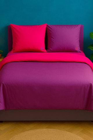 Parure copripiumino - Rosa e viola