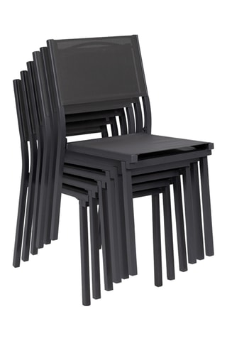 6 chaises empilables de jardin - 46,5 x 84 x 55,5 cm