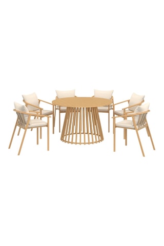 Ensemble repas Hortensia - Beige - 6 places