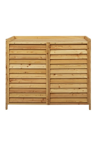 Cache climatisation extérieur en bois