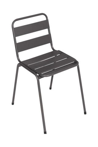 6 chaises de jardin empilables - Gris foncé