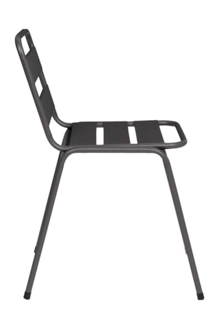 6 chaises de jardin empilables - Gris foncé