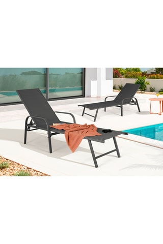 2 chaises longues - 185 x 58 x 50 cm