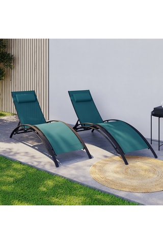 2 chaises longues Havana - 185 x 81,5 x 58 cm