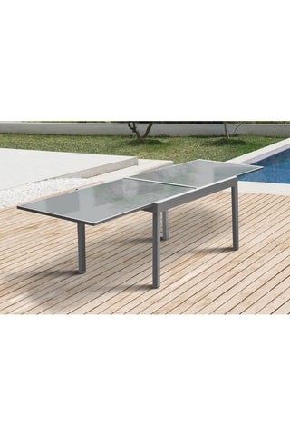 Table de jardin extensible - Gris