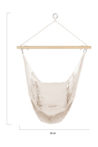 Hamac suspendu avec coussins - 90 x 55 x 100 cm