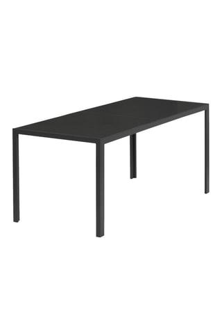 Table de jardin Majorca - Anthracite - Plateau en verre - 190 x 80 x 73 cm