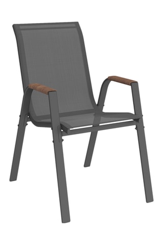 4 chaises de jardin Ozéa - Anthracite