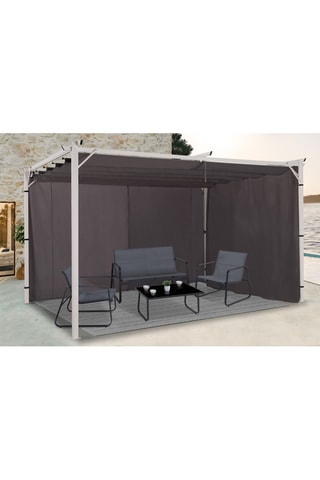 2 rideaux universels pergola - 290 x 215 cm - 390 x 215 cm