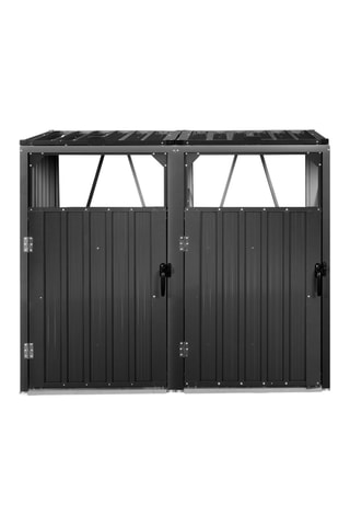 Cache-poubelles double - 147 x 80 x 120 cm