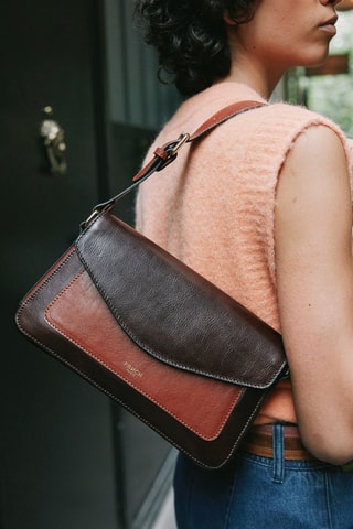 Leren Handtas Fenely - Donkerbruin