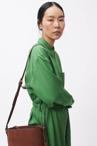 Nubuck Schoudertas Niki - Camel