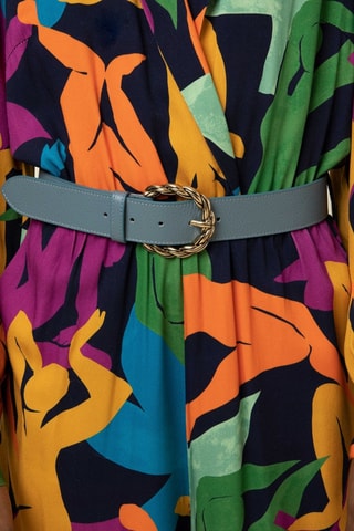 Leren Riem Jenny - Blauwgrijs