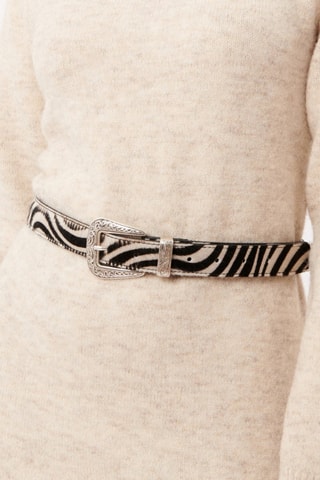 Leren Riem Mia - Zwart en Wit