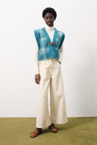 Mouwloos Vest Paulina - Petrolblauw