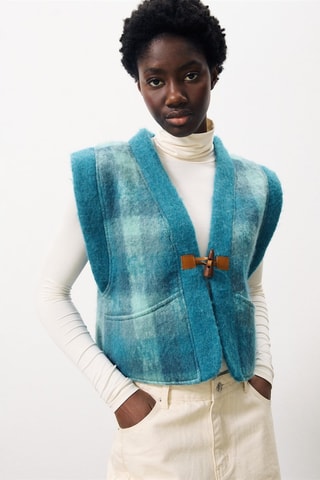 Mouwloos Vest Paulina - Petrolblauw