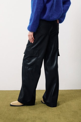 Rechte Broek Hoge Taille Cyra - Zwart