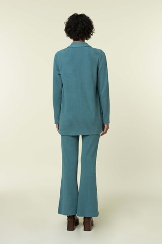 Wijde Broek Hoge Taille Perle - Pauwblauw