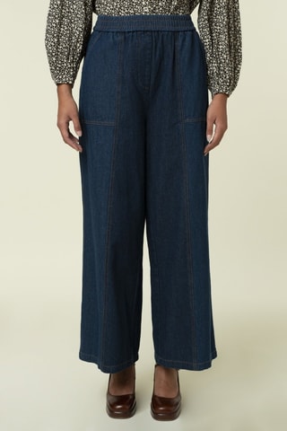 Jeans Hoge Taille Victoria - Marineblauw