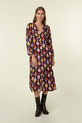 Blouse-Jurk Holy - Zwart en Geel