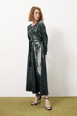 Lange Jurk Clarina - Donkergroen