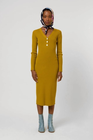 Trui-jurk Leanne - Olijfgroen