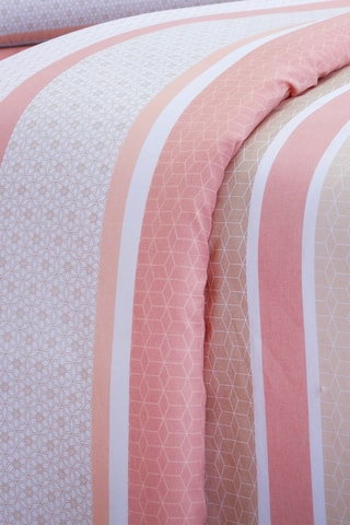 Conjunto de edredão - Branco e rosa