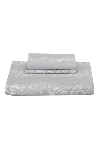 Conjunto de edredão - Cinzento e branco